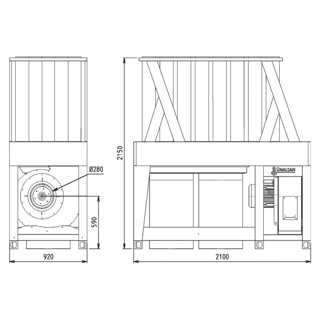 Внутрішньоцехова промислова аспірація Unalsan AMS 50 ET