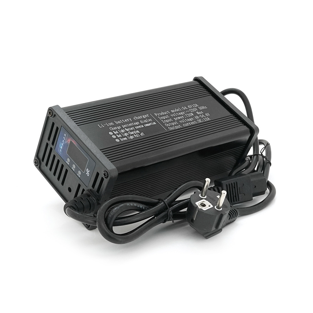 Зарядний пристрій для акумуляторів LiFePO4 48V, 12A, 185x88x60mm