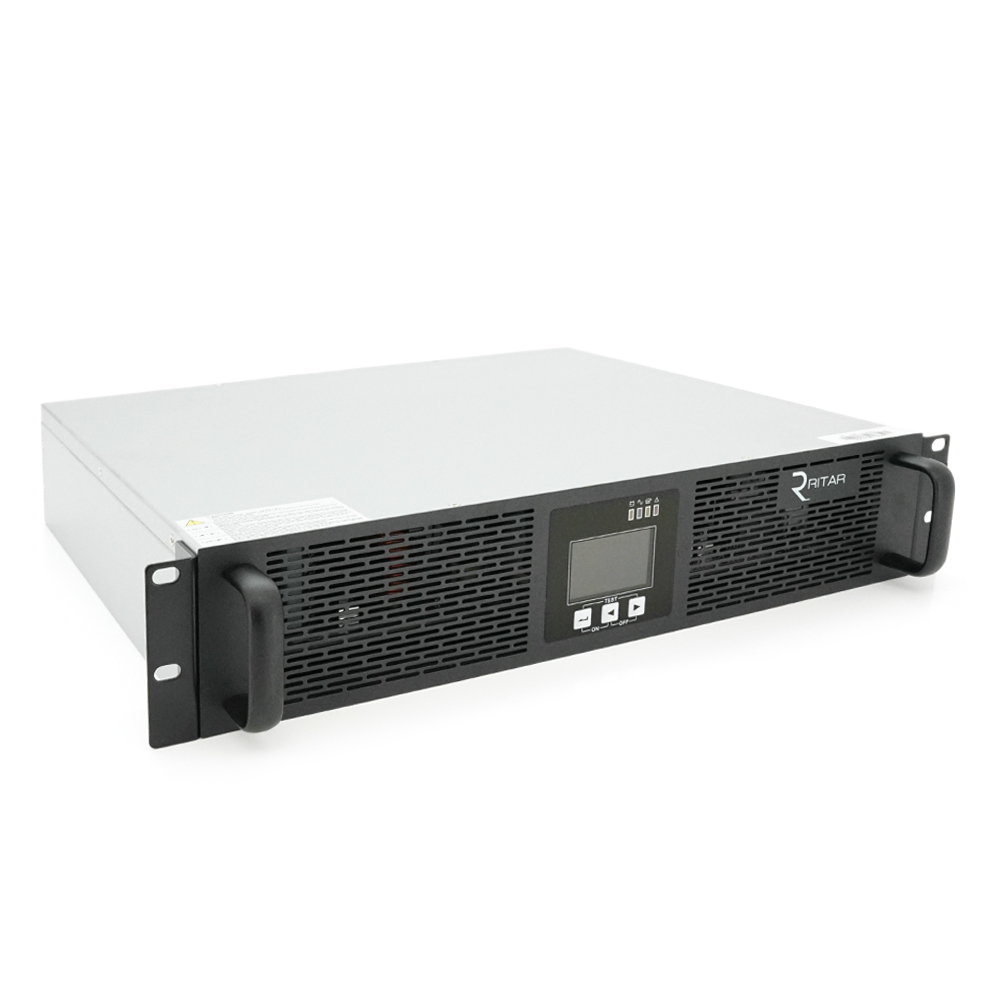 ИБП з правильною синусоїдою ONLINE Ritar RT-6KL-LCD, RACK 6000VA (5400Вт), 192В, Струм макс. 5A, під зовнішній АКБ, (482*600*130)