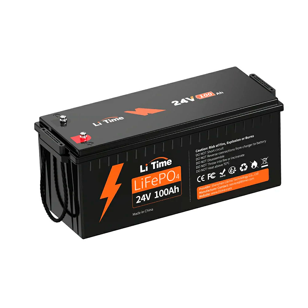 Акумуляторна батарея Li-TIME LiFePO4  24V 100Ач 2560Wh ( 100/100A)  532*207*215мм, 20.41кг