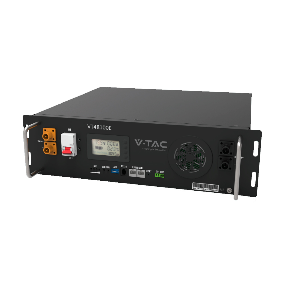 Акумуляторна батарея(рекова) V-TAC CEI-021 LiFePO4 5.12kWh 100Ач,(100/100A) 445*400*130,41kg