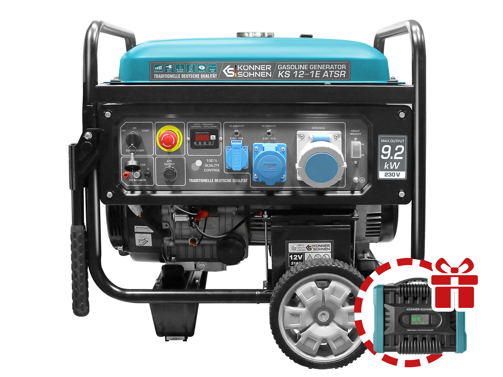 Бензиновий одноциліндровий генератор KS 12-1E ATSR