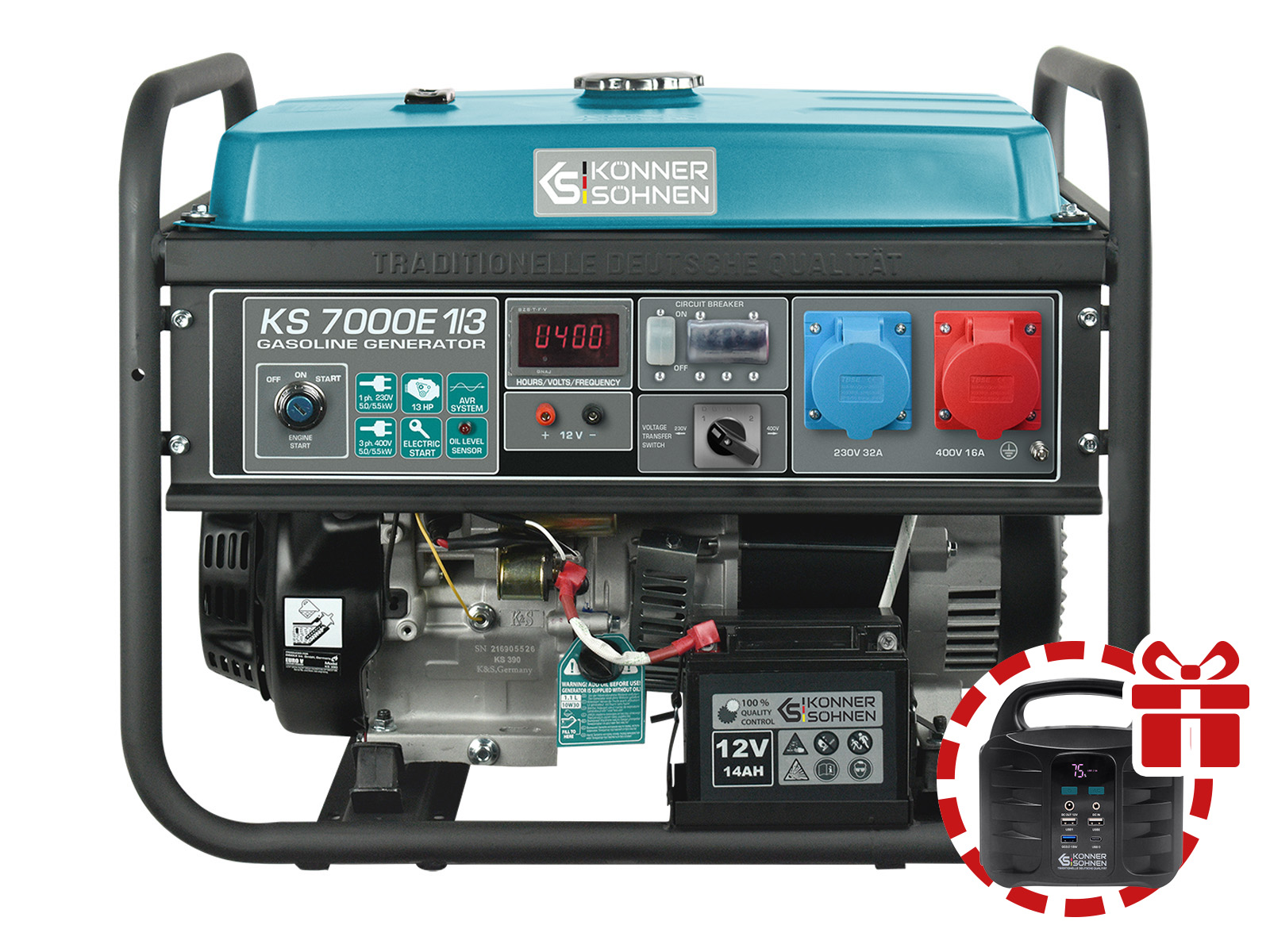 Бензиновий генератор KS 7000E 1/3