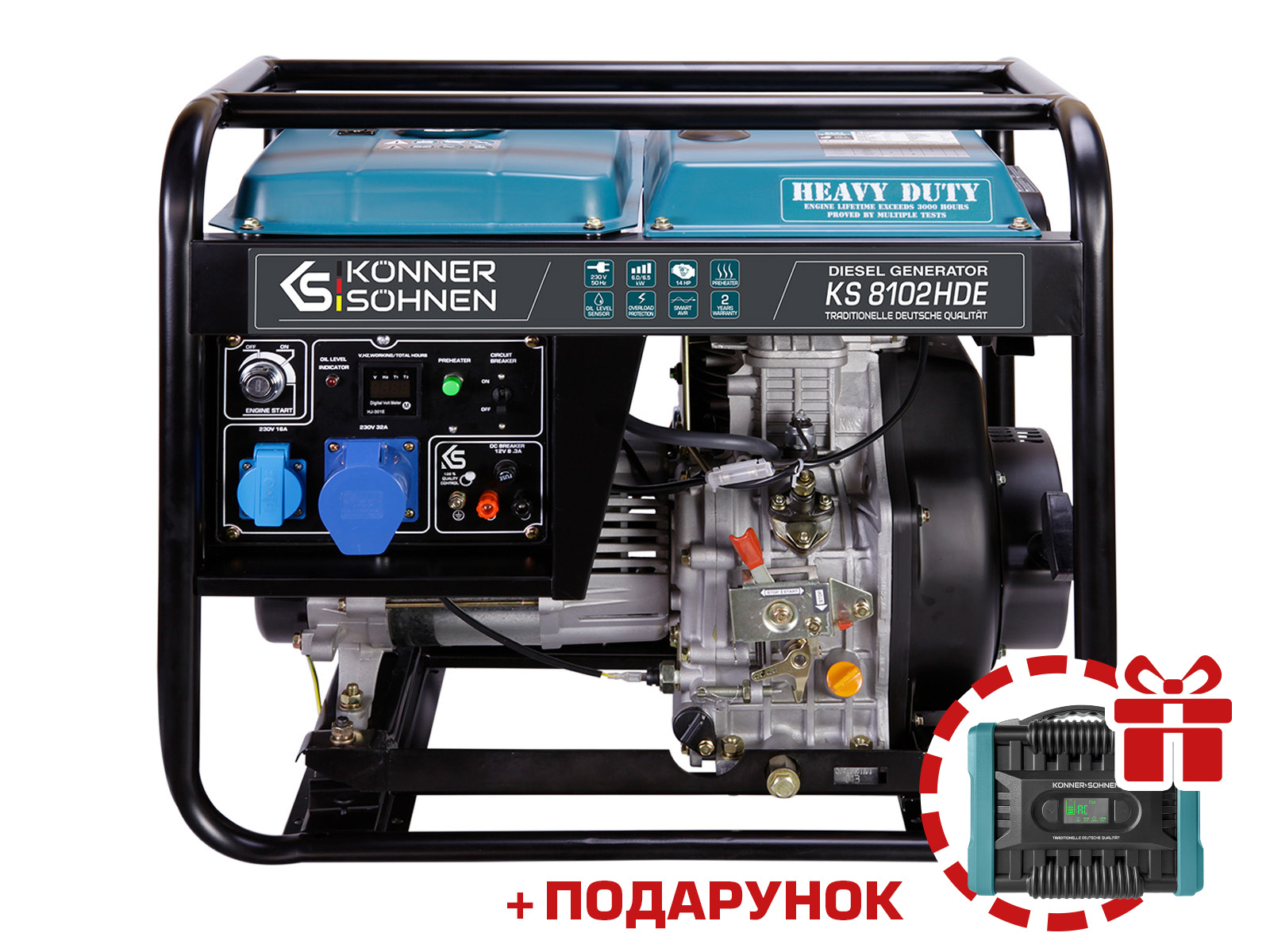 Дизельний генератор KS 8102HDE (EURO II)